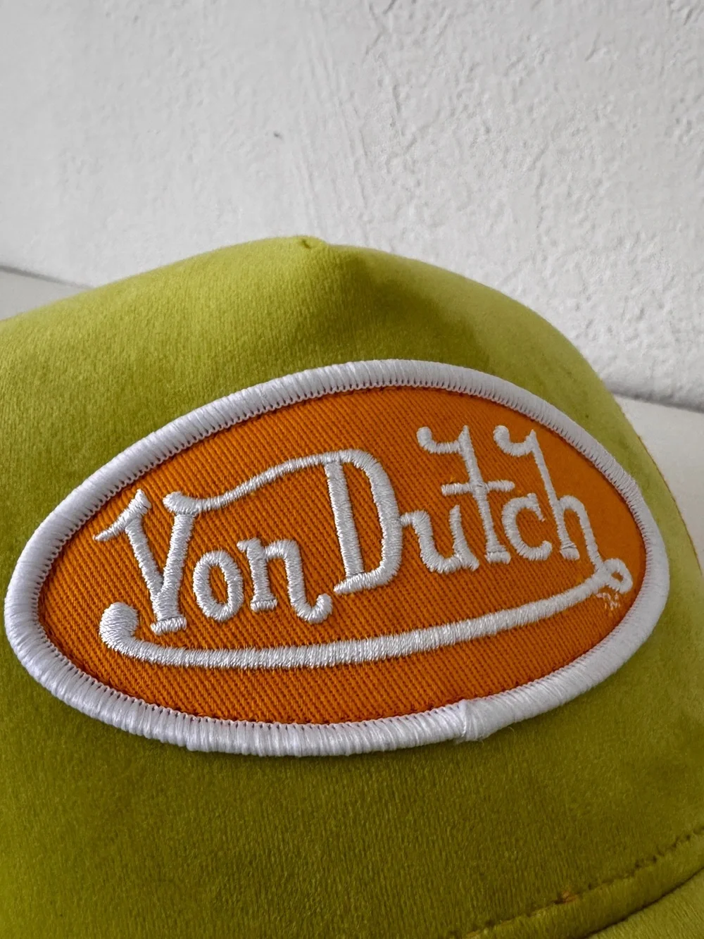 Von Dutch Lime Green & Orange Mesh Trucker Hat